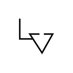 Minimal Letters LV Logo Design