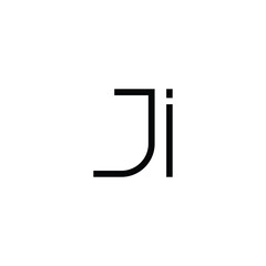Minimal Letters JI Logo Design