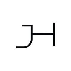 Minimal Letters JH Logo Design
