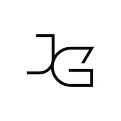 Minimal Letters JG Logo Design