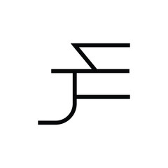 Minimal Letters JE Logo Design
