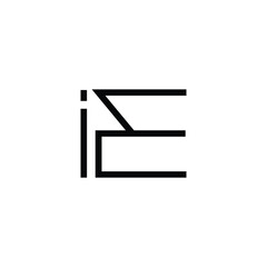 Minimal Letters IE Logo Design