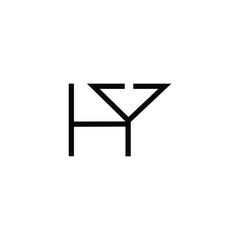 Minimal Letters HY Logo Design