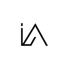 Minimal Letters IA Logo Design