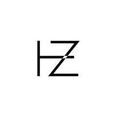 Minimal Letters HZ Logo Design