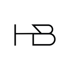 Minimal Letters HB Logo Design