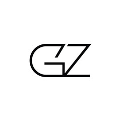 Minimal Letters GZ Logo Design