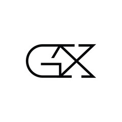 Minimal Letters GX Logo Design