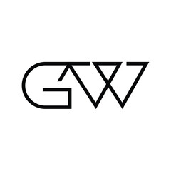 Minimal Letters GW Logo Design