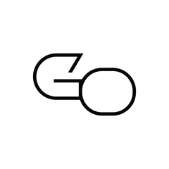 Minimal Letters GO Logo Design