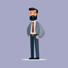 male teacher vector flat illustration