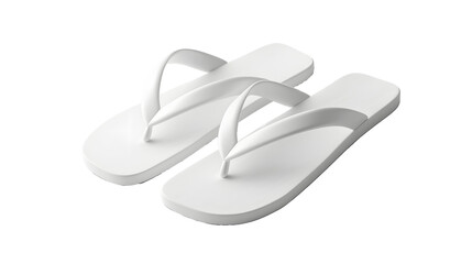 a pair of white flip flops