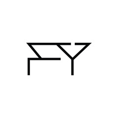 Minimal Letters FY Logo Design
