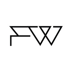 Minimal Letters FW Logo Design