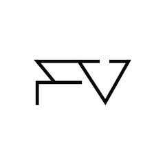 Minimal Letters FV Logo Design