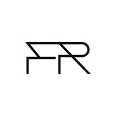Minimal Letters FR Logo Design