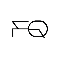Minimal Letters FQ Logo Design