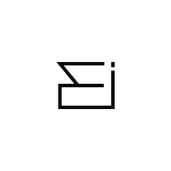Minimal Letters EI Logo Design