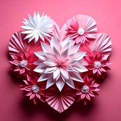 Romantic Heart of Paper Flowers: Perfect Valentine’s or Wedding Decor