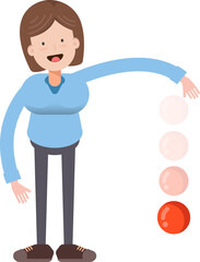 Woman Character Throwing Ball
