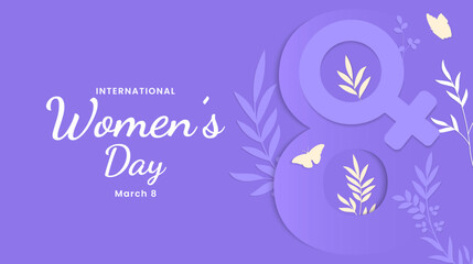 Women's day background design. International women's day banner, 8 march. vector illustration