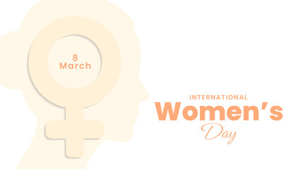 Women's day background design. International women's day banner, 8 march. vector illustration