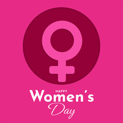 Happy International Women's Day. March 8th. Minimalist design women's day concept. Design template for greeting cards, banners, posters. Vector illustration