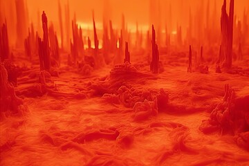 Dramatic image showing devastating effects of global warming on wildlife and ecosystems, drought