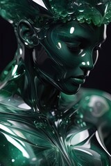 The girl from the green crystal