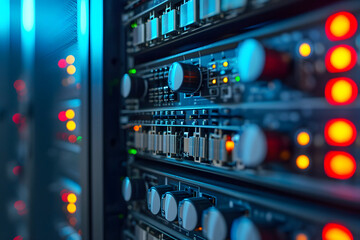 Naklejka premium Hochtechnologisches Datenzentrum: Vernetzung für die digitale Zukunft