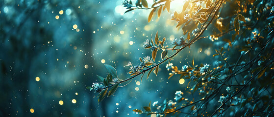 Spring ultra wide background with colorful flowers, soft light for banners, wallpapers or web pages