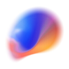 Abstract Multicolor Grainy Gradient Fluid Shape