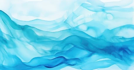 Foto op Aluminium Blue azure turquoise abstract watercolor background web banners abstract © Eyepain