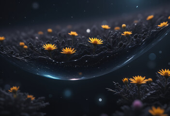Fototapeta premium Close-up photo of flowers in the rainforest