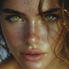 Masterful Photorealism: Exquisite Portraits Capturing the Soul through Expressive Eyes with Astounding Detail, Where Every Pore, Freckle, and Expression is Vividly Rendered
