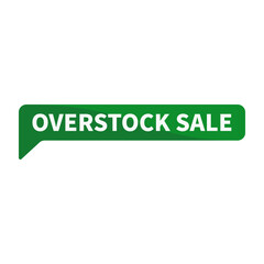 Overstock Sale Green Rectangle Shape For Advertisement Sale Information Business Marketing Social Media
