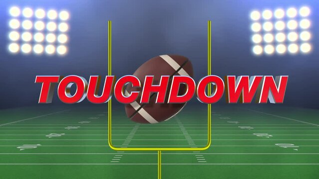 American Football Touchdown Banner Loop