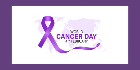 Vector illustration of World Cancer Day social media feed template