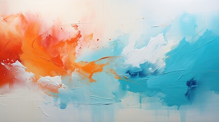 Abstract Background of expressionist painting with vibrant colors using an oil paint medium. The art of colorful brush strokes can be used for banners, wallpapers, covers and others.