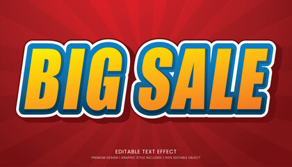 big sale editable text effect template for business promotion sale banner