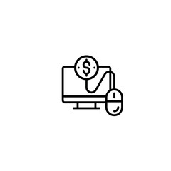 computer dollar icon