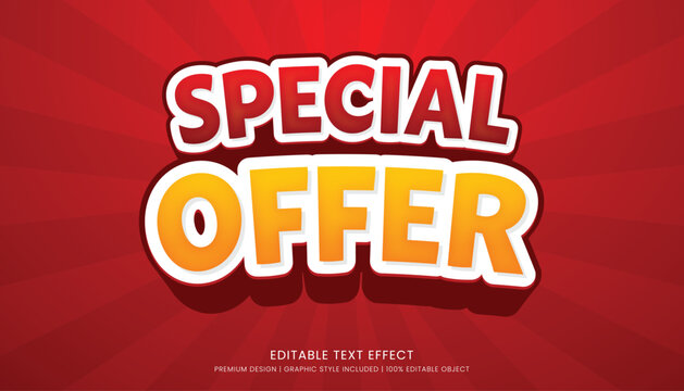 special offer editable text effect template for business promotion sale banner