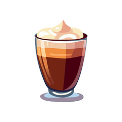 Coffee of colorful set. This coffee-themed design captures the essence of a comforting cacao and cozy atmosphere. Vector illustration.