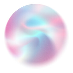 Abstract Blue and Pink Multicolor Grainy Gradient Fluid Shape