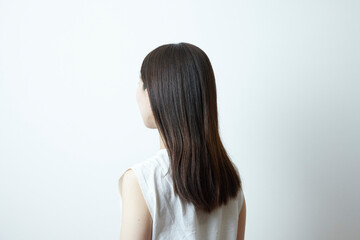 Fototapeta premium 綺麗な髪の毛の日本人女性