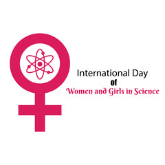 Obraz premium Vector illustration of International Day of Women and Girls in Science social media feed template