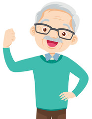 Elderly man or grandfather in appearance