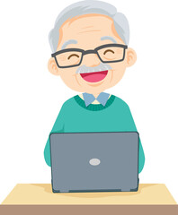 Elderly man or grandfather in appearance