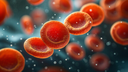 Babesia microti in red blood cells, viewed under a microscope.