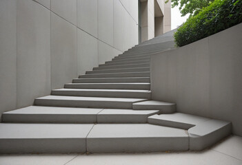 Cement, Stone, and Diagonal Steps